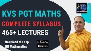 kvs pgt maths complete syllabus //kvs pgt mathematics complete course //online pgt maths by hd sir