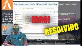 COMO RESOLVER ERRO Go to your game directory and select GTA5.exe to be able to launch FiveM