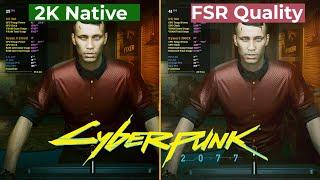 Cyberpunk 2077 | Native vs FSR Quality  1440p Comparison - RX 590 - R9 3900X 32GB