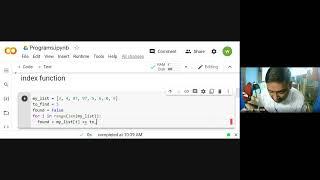 Lecture 40: Find the index position of any given element in a List without using index method.