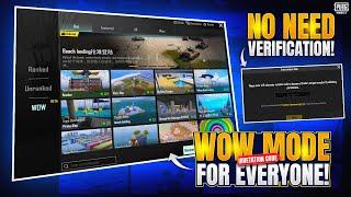 Wow Mode Invitation Code | No More Verification Need |Become A Creator |PUBGM