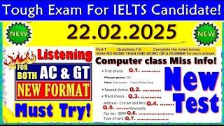 IELTS LISTENING PRACTICE TEST 2025 WITH ANSWERS | 22.02.2025