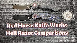 Red Horse Knife Works Hell Razor P Comparison