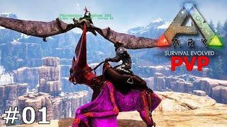 DZIEŃ PIERWSZY NA SERWERZE PVP! Ark Survival Evolved PVP #1