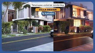 Rendering realistic exterior in Lumion | Villa Design