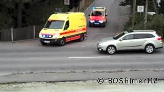 RTW+ NEF Berufsfeuerwehr Chemnitz Anfahrt Klinikum nach Einsatz