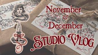 "art markets & making pet bookmarks"  a november & december studio vlog