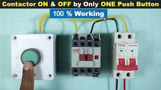 Start and Stop the Motor by Using Only One Push Button @TheElectricalGuy