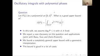 A stationary set method for estimating oscillatory integrals - Ruixiang Zhang