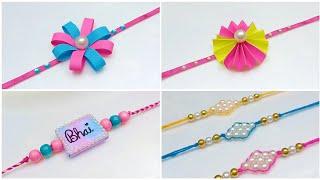 4 Easy & Beautiful Rakhi Making Idea // How to make rakhi in competition // diy easy rakhi idea 2024