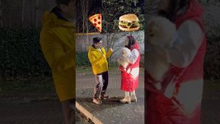 Life hack to choose between Pizza and McDonald’s! #food #couple #funnycouple