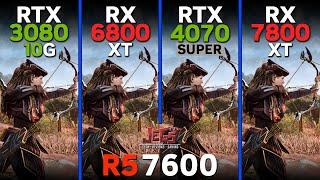 RTX 3080 10G vs RX 6800 XT vs RTX 4070 Super vs RX 7800 XT | Ryzen 5 7600 | Tested in 15 games