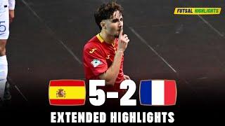 Spain vs France | Highlights | U19 Euro Futsal 06-09-2023