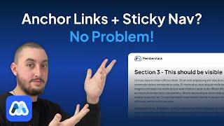 How To EASILY Fix Anchor Links With Sticky/Fixed Navbars In Webflow