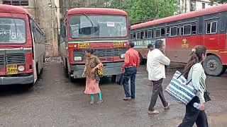 Thane Station BusStand Part l #publictransport #vehicle #bus #msrtc #travel #transport #kokan #thane