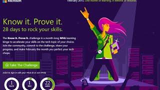 Microsoft Virtual Academy: Know It, Prove It Challenge