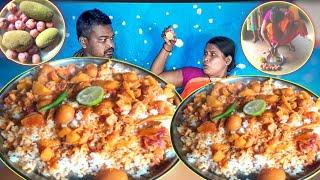 eating show | village first food jackfruit potato cooking | mukbang village famous food