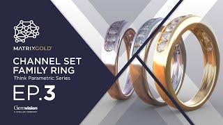 How to design Hollow Channel Set Family Ring - MatrixGold Tutorial