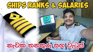 නැවක තනතුරු සහ වැටුප්.. ships ranks & salaries‍️ , vlog 73 #sailor #srilanka