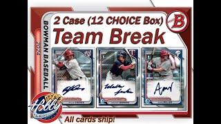 2024 Bowman CHOICE 2 Case (12 Box) TEAM Break #1 eBay 08/05/24