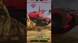 70% взял ТУРНИРНОГО АЛЬФАЧА которого КАЧАЮТ и тащит 1 VS 3 против ПТ-САУ #tanksblitz #blitz #shorts