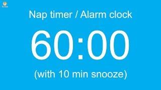 60 min Nap timer / Alarm clock (with 10 min snooze)