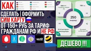 СИМ КАРТА РФ - КАК ЗАКАЗАТЬ и ОФОРМИТЬ С ДЕШЕВЫМ ТАРИФОМ (РФ и НЕ РФ ГРАЖДАНАМ)