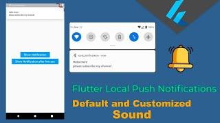 Flutter Local Notifications Example With Default and Customized Sound | With Icon