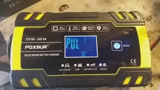 Хорошое зарядное устройство для авто аккумуляторов FOXSUR FBC122408D. Обзор. Ч. 1.