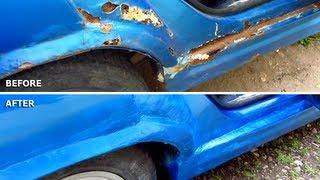 Car Body Repair DIY (rust, holes, filler, sanding, primer, spray paint, lacquer)