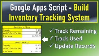 Google Apps Script Create Inventory Tracking System