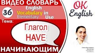 Тема 36 Глагол HAVE  Английский словарь для начинающих | OK English