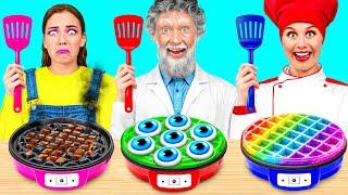 Já vs Dědeček Kuchařská Výzva | Kuchyňské Hacky a Triky Fun Teen