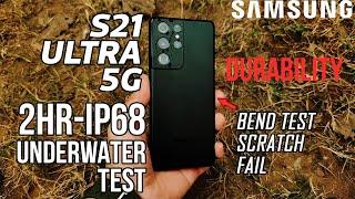Samsung Galaxy S21 Ultra 5G IP68 Waterproof Test -  2-Hour Underwater|Scratch Fail|Bend Test!