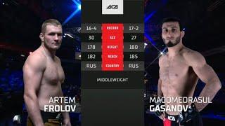 Артем Фролов vs. Магомедрасул Гасанов 2 | Artem Frolov vs. Magomedrasul Gasanov 2 | ACA 143