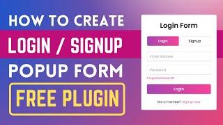 Login Signup Popup Form in WordPress and WooCommerce - 2022 Updated Video Tutorial