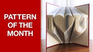 Book Folding Pattern of the Month for February: I Love U | Valentine's Day Book Art | Share the Love