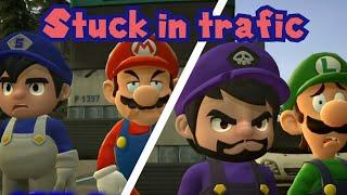 Stuck in trafic | Final Escape Furscorns Mix but SMG4, Mario, SMG3 and Luigi sing it | FNF COVER