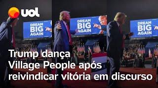 Trump dança Village People após discurso e reivindicar vitória nas eleições americanas; vídeo