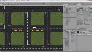 2d Unity 3D AI traffic system demo