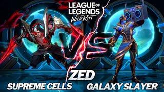 Supreme Cells Zed VS Galaxy Slayer Zed ( Skins Comparison ) Wild Rift