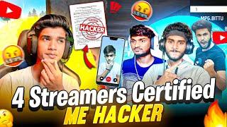 4 TELUGU FACECAM STREAMER |CERTIFIED ME "HACKER"|1 VS 4️‍| FREE FIRE IN TELUGU #dfg #freefire