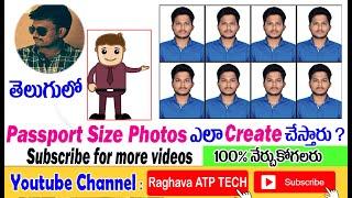 How to create a Passport Size photo in Photoshop || Telugu || in simple steps || easy process