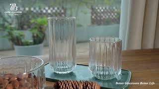 High-white new designs embossed glass with engraved strain designs for home use