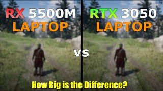 RX 5500M Laptop vs RTX 3050 Laptop - Gaming Test - How Big is the Difference?