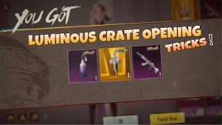  10UC LUCK TRICK || BGMI NEW LUMINOUS MUSE ULTIMATE SET & M762 CRATE OPENING TRICK & FULL EXPLAIN