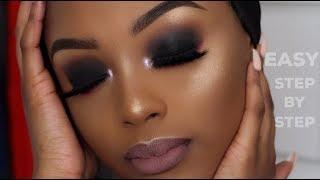 HOW TO: EASY SMOKEY EYE MAKEUP TUTORIAL | BEGINNER FRIENDLY | WOC