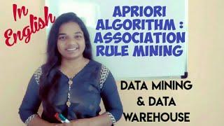 Apriori Algorithm in Data Mining example in English | Association Rule Mining | Fully Solved