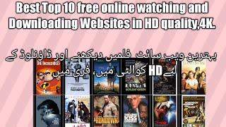 Best Top 10 free websites to watch movies online and also download with captions, HD quality,4K