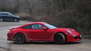 Drifting Porsche 911 991 GTS - Pure Sound Driving HARD